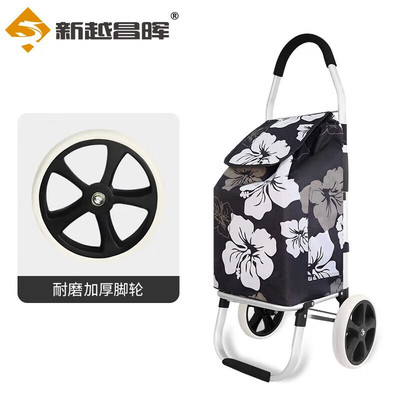 手拉车折叠购物车-石墨花2轮
