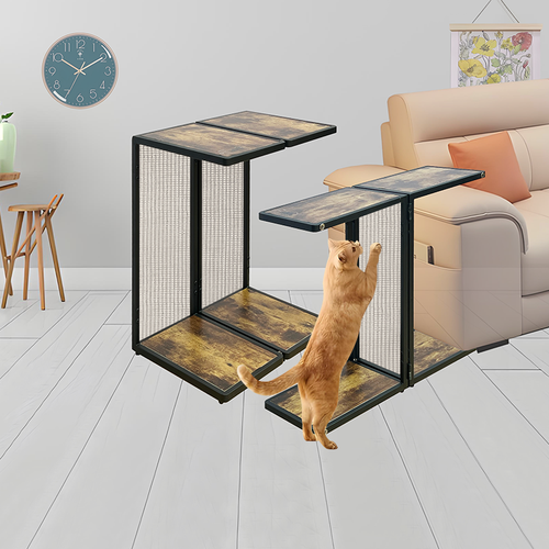 钢木三合一多功能折叠边桌50*37*60cm