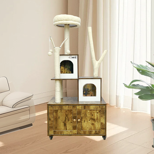 猫砂盆猫爬架一体柜70.2*50.4*160cm